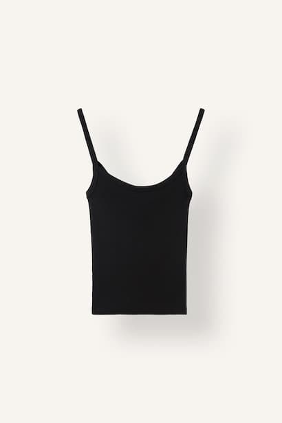Fitted Ribbed U-Neck Tank Top Tank Top & Crop Top (٣)