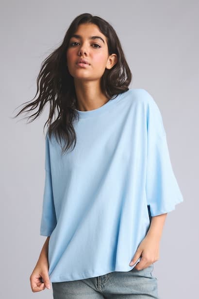 Loose Fit Crew Neck Short Sleeve T-Shirt (٣)
