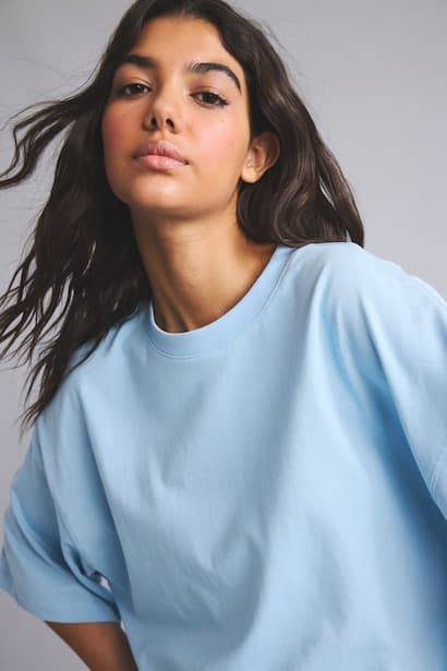 Loose Fit Crew Neck Short Sleeve T-Shirt (٤)