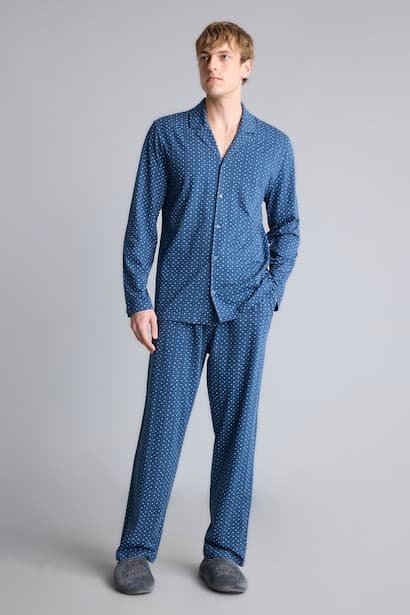 100% Cotton Regular Fit Micro 2 Piece Pyjama Set Homewear