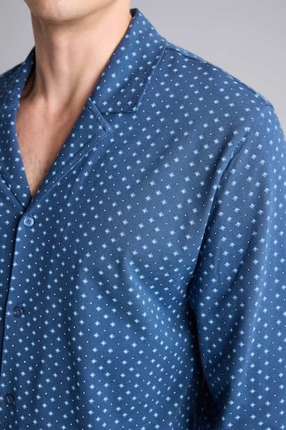 100% Cotton Regular Fit Micro 2 Piece Pyjama Set Homewear (٤)