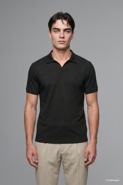 Regular Fit Short Sleeve Polo T-Shirt (٣)