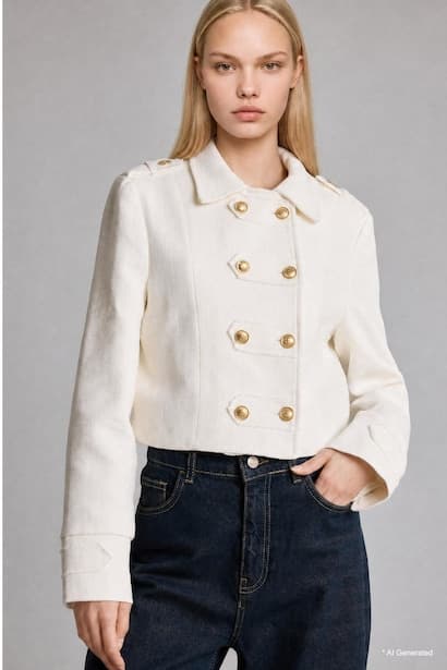 Stand Collar Tweed Napoleon Jacket