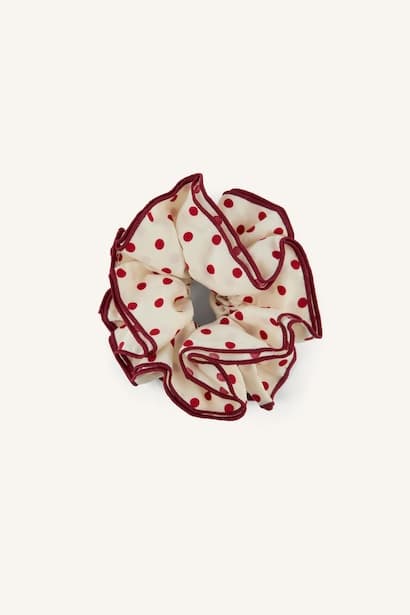 Woman Polka Dot Hair Tie Hair Accessories (٤)