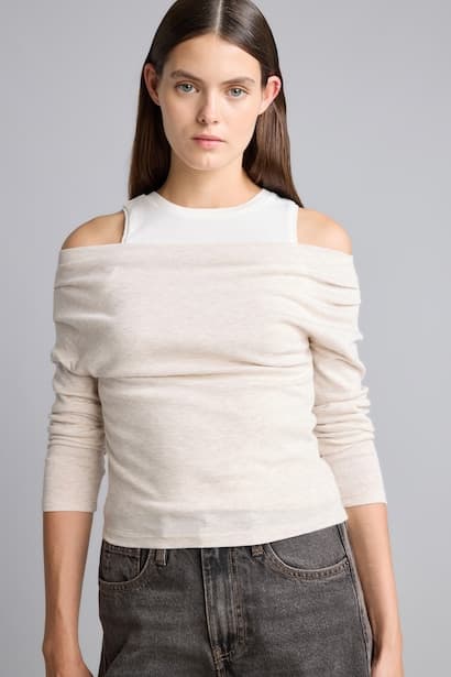 100% Cotton Slim Fit Ribbed Basic T-Shirt