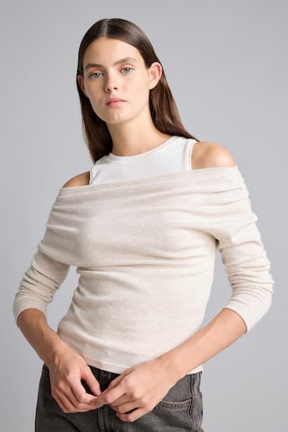 100% Cotton Slim Fit Ribbed Basic T-Shirt (٣)