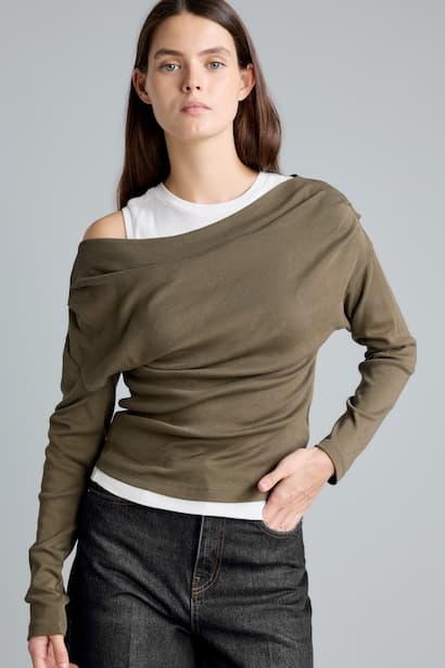 Slim Fit Ribana Long Sleeve T-Shirt