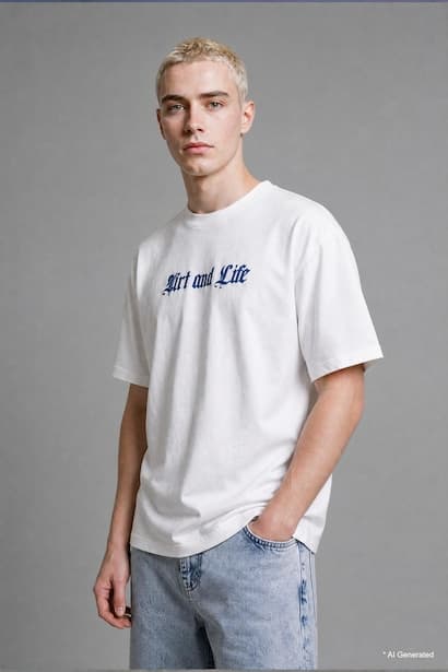 Oversize Crew Neck Printed T-Shirt