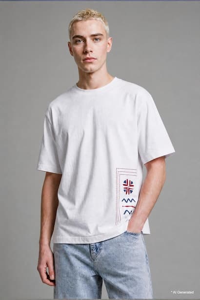 Oversize Fit Short Sleeve T-Shirt (٤)