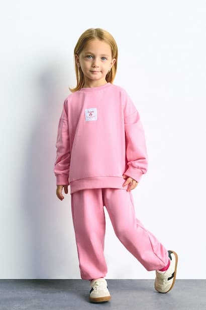Baby Girl 100% Cotton Long Sleeve Top and Bottom 2-Piece Set (٣)