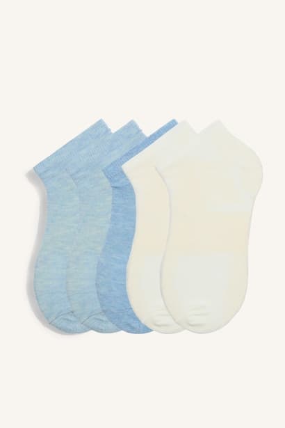 5 Piece Cotton Short Socks Bobby Socks