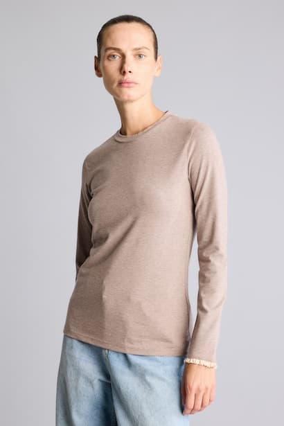 Slim Fit Basic Crew Neck Long Sleeve Tunic (4)