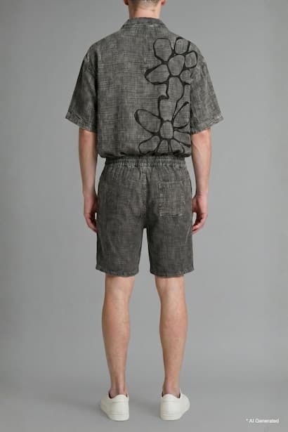 100% Cotton Relax Fit Elastic Tie Waist Shorts (3)