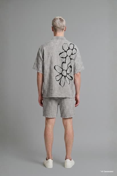 100% Cotton Relax Fit Elastic Waist Shorts (٣)