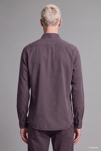 Regular Fit Button-Up Long Sleeve Shirt (٤)