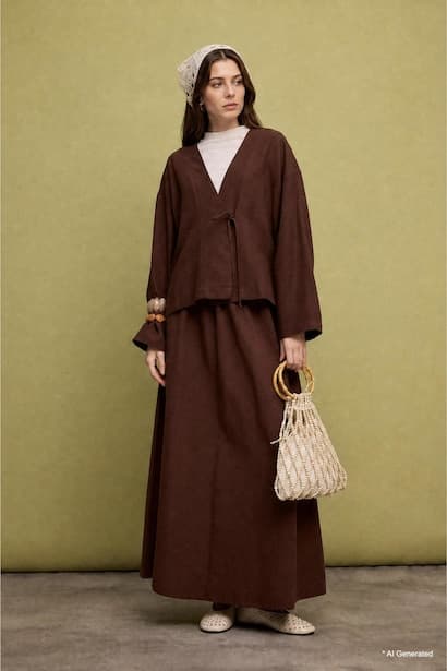 A-Length Linen Long Maxi Skirt