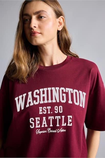100% Cotton Oversize Crew Neck Printed T-Shirt