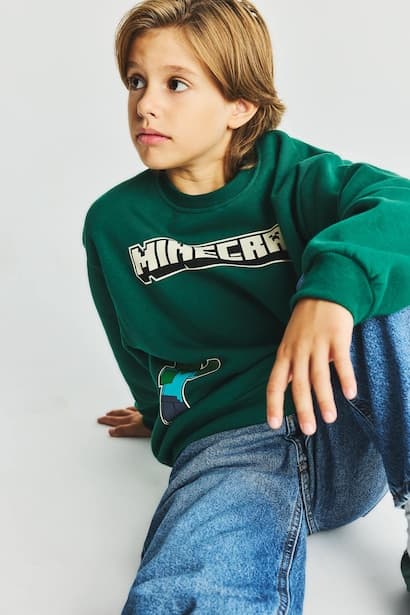 Boy Minecraft Soft Fleece Lining Sweatshirt