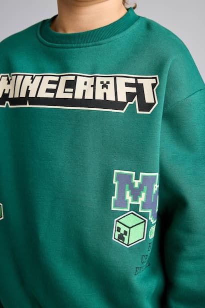 Boy Minecraft Soft Fleece Lining Sweatshirt (٤)