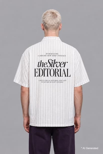 Boxy Fit Shirt Collar Striped Crinkle Short Sleeve Shirt