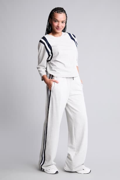 Straight Fit Grey 100% Cotton with Pockets Trousers (٤)