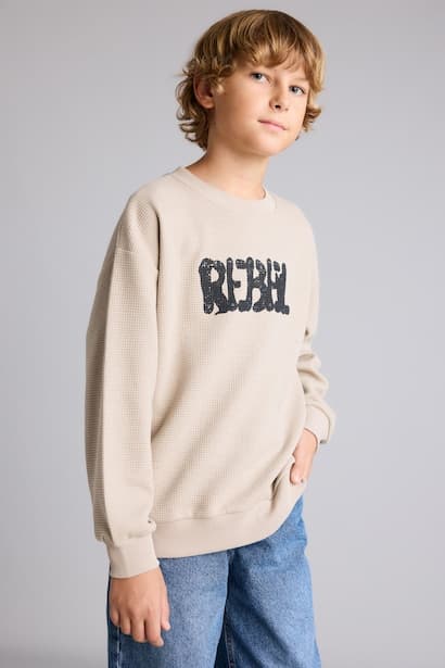 Boy Oversize Crew Neck Sweatshirt (3)