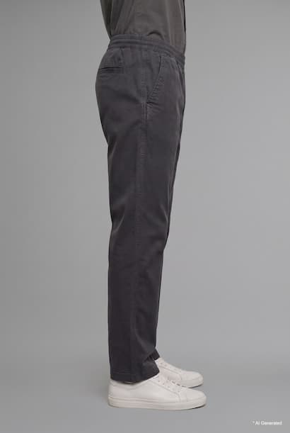 Regular Fit Ultra-Soft Straight Leg Classic Trousers (٣)