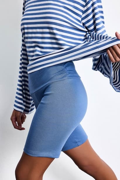Standard Fit Striped Crew Neck Wide Sleeve T Shirt (4)