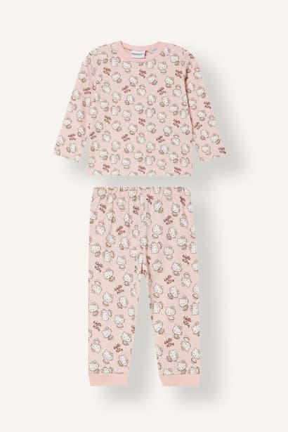 Baby Girl 100% Cotton Hello Kitty 2 Piece Pyjama Set Homewear (٤)