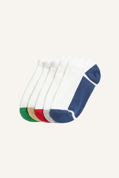 Boy 5 Piece Cotton Ankle Socks