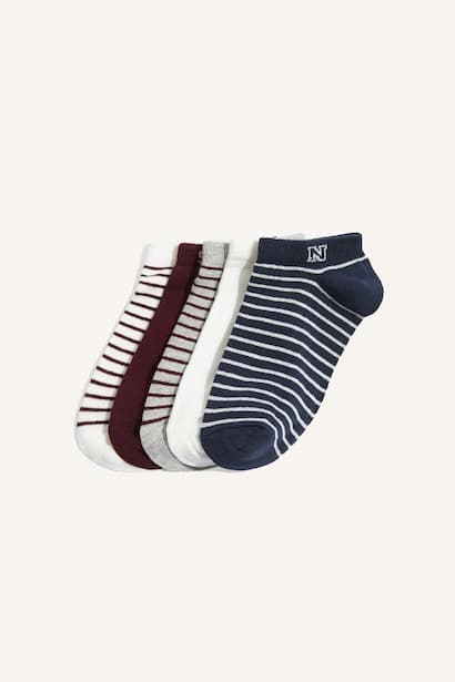Boy 5 Piece Cotton Ankle Socks