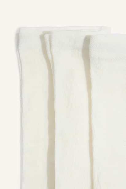 Girl Plain Cotton 3 Piece Pantyhose (3-Pack) (3)