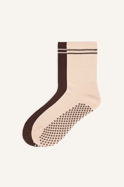 2 piece Cotton Pilates Socks