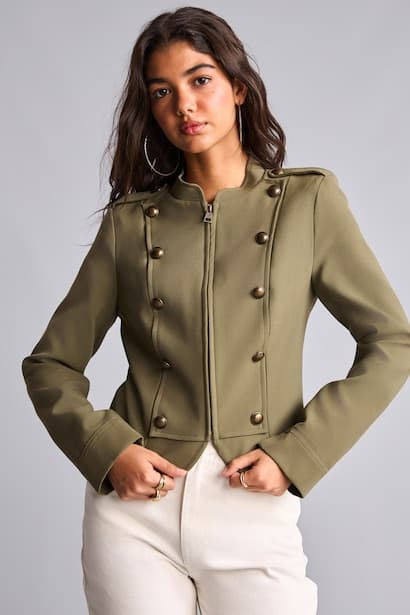 Fitted High Neck Napoleon Jacket (3)