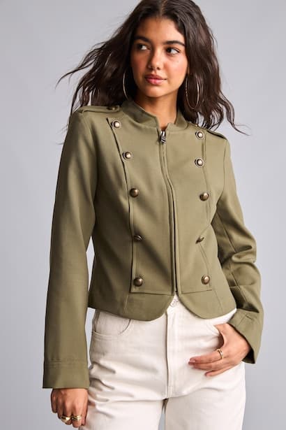 Fitted High Neck Napoleon Jacket (4)