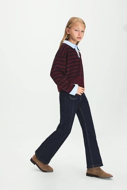 Girl Flare Fit Comfortable Flared Jeans (٣)