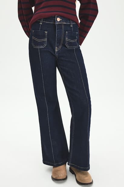 Girl Flare Fit Comfortable Flared Jeans (٤)