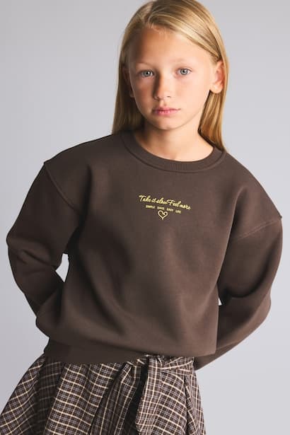 Girl Relax Fit Printed Sweatshirt