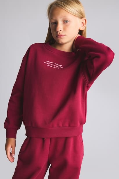 Girl Relax Fit Printed Sweatshirt (٣)