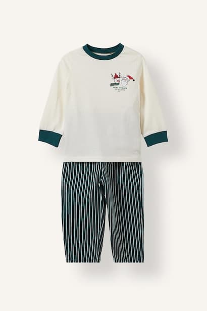 Baby Boy 100% Cotton Long Sleeve Top Trousers Pyjama Set (4)
