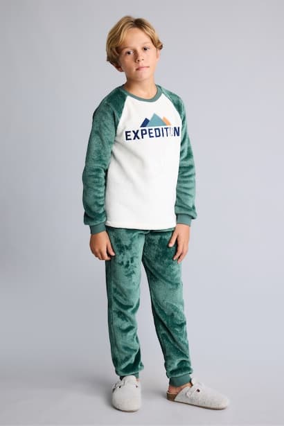 Boy 2 Piece Plush Pyjama Set Homewear