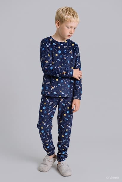 Space Print 2 Piece Pyjama Set Homewear