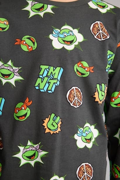 Boy 100% Cotton Ninja Turtles Printed 2-Piece Pajama Set Homewear (٤)