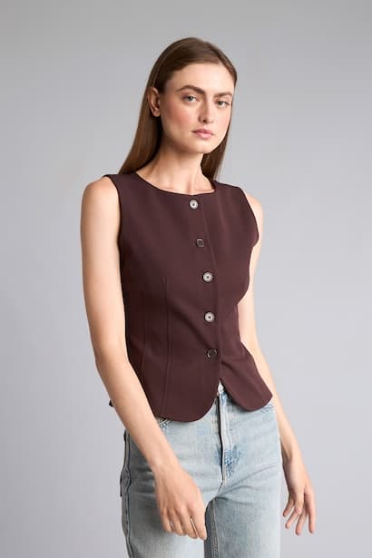 Fitted Boat Neck Vest (3)