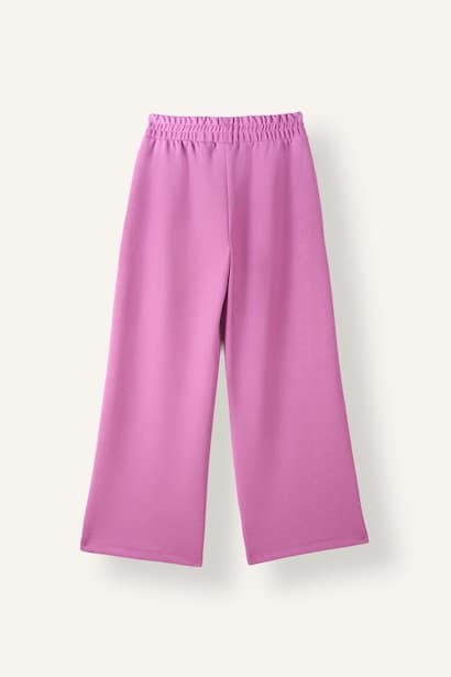 Girl Wide Leg Modal Elastic Waist Joggers Trousers (٤)