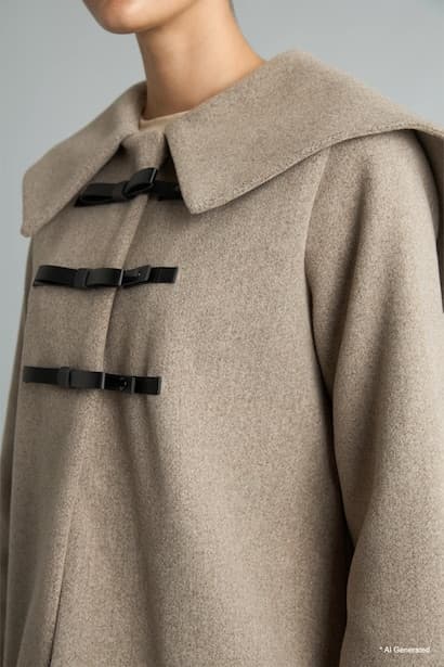 Regular Fit Wool-Blend Jacket with Buckle Closure (4)