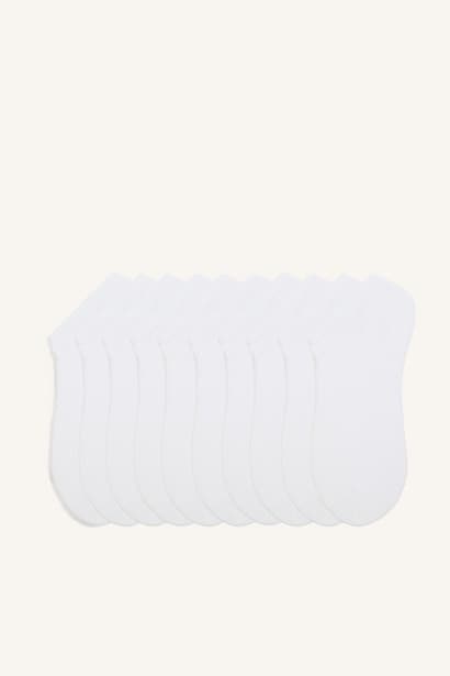 Woman Seamless 10 Piece Cotton Sneaker Socks