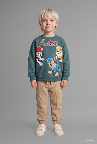 Baby Boy Paw Patrol Oversize Sweatshirt (٣)