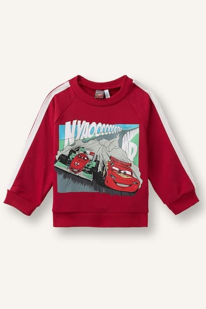 Baby Boy Oversize Cars Print Sweatshirt (3)