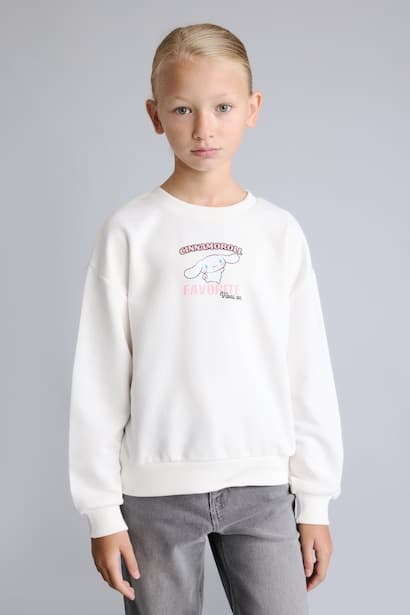 Girl Relaxed Fit Cinnamoroll Crew Neck Sweatshirt (3)